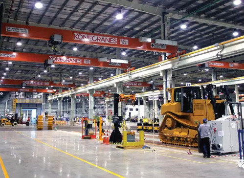 科尼為卡特彼勒新工廠配備CXT起重機(jī)，CLX科尼電動(dòng)葫蘆